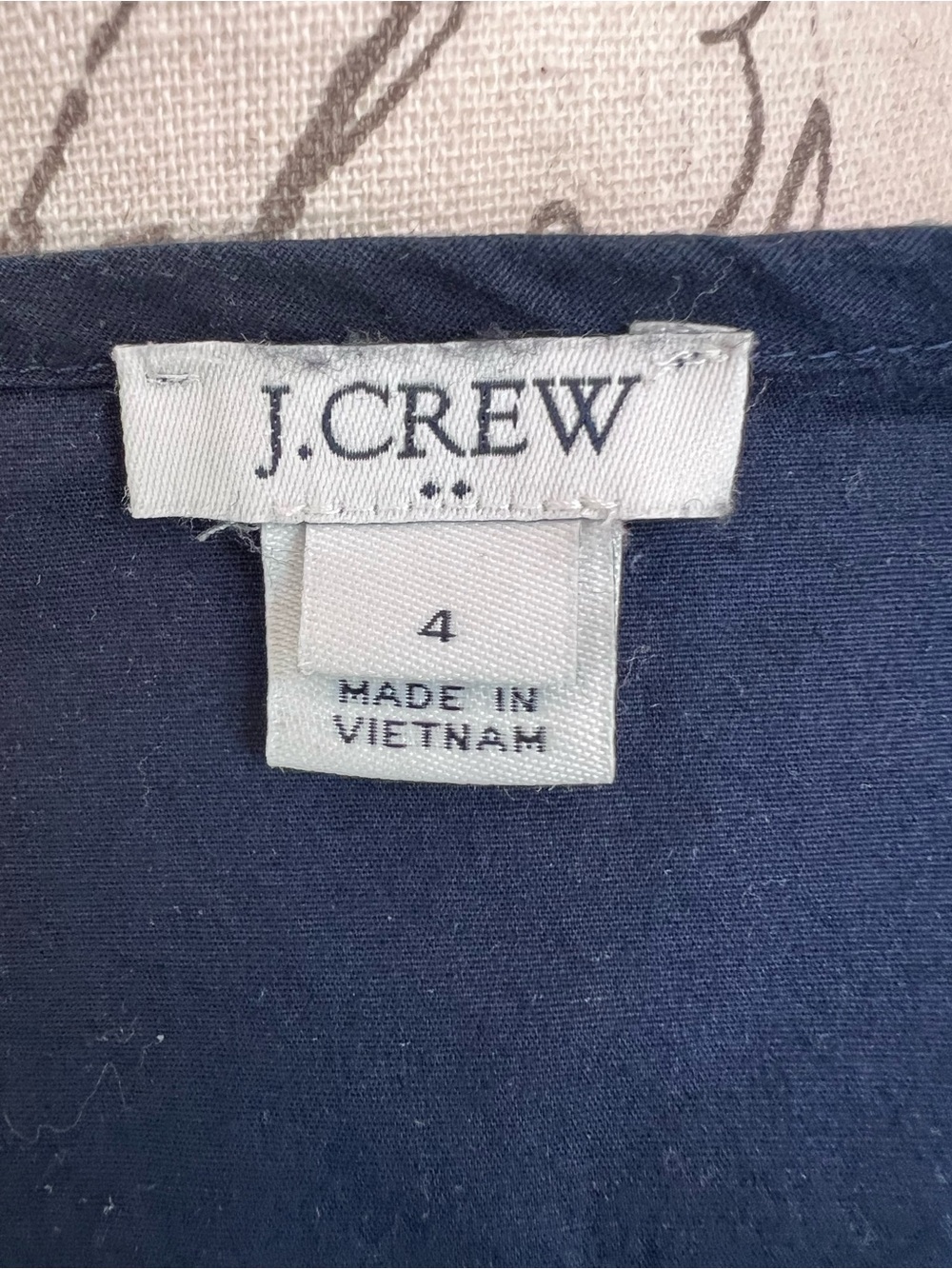 J. Crew size 4 Navy Ruffle-Trim top - Picture 11 of 12